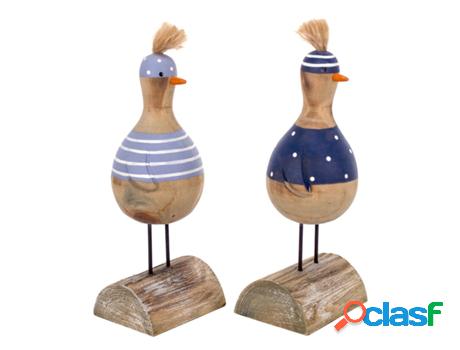 Signes Grimalt - Pato 2 Unidades Azul de Madera | Figura