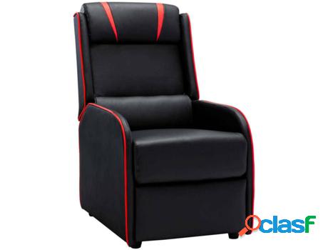 Silla Reclinable VIDAXL Negro (Cuero artificial)