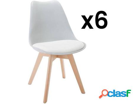 Silla VENTE UNIQUE Jody (Gris - Plástico, Madera - 82x49x57