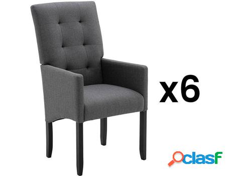 Silla VENTE UNIQUE Melisende (Gris - Tejido - 106x60x67 cm -