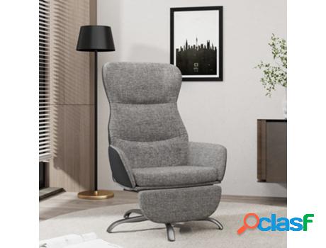 Silla de Descanso VIDAXL (Tela - Gris - 70 x 77 x 94 cm)
