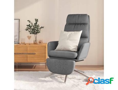 Silla de Descanso VIDAXL (Tela - Gris - 70 x 77 x 98 cm)