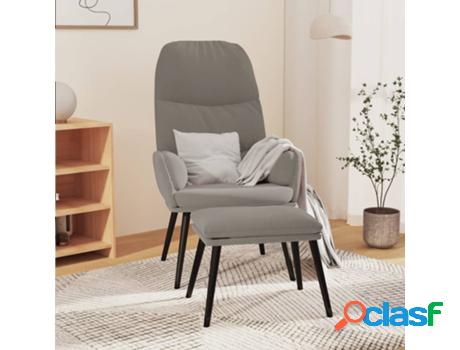 Silla de Descanso VIDAXL (Veludo - Gris - 70 x 77 x 98 cm)