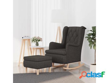 Silln Mecedor VIDAXL (Tela - Gris - 65 x 91 x 100 cm)