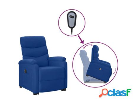 Silln Reclinable VIDAXL (Tela - Azul - 72 x 92.5 x 101.5 cm)