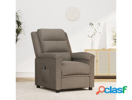 Silln Reclinable VIDAXL (Veludo - Gris - 74 x 92 x 101.5 cm)