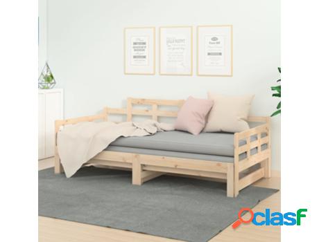 Sof-Cama VIDAXL (Madera - Marrn - 193.5 x 181 x 76 cm)