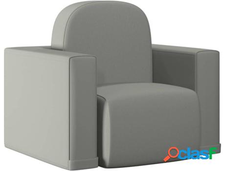 Sofá VIDAXL Infantil (Gris - Cuero Artificial - 48 x 29 x
