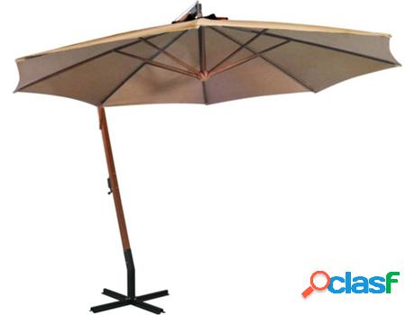 Sombrilla Colgante VIDAXL (Gris Topo - Tela - 3.5x2.9m)