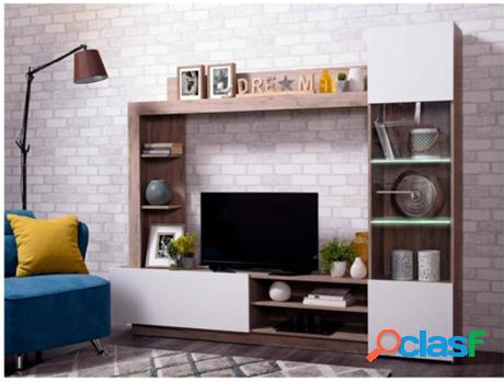 Soporte TV VENTE UNIQUE (Beis, Blanco - Madera -