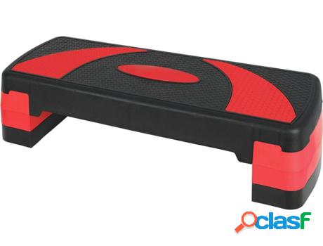 Step ECD GERMANY para aeróbica y fitness Rojo (80x30 cm)