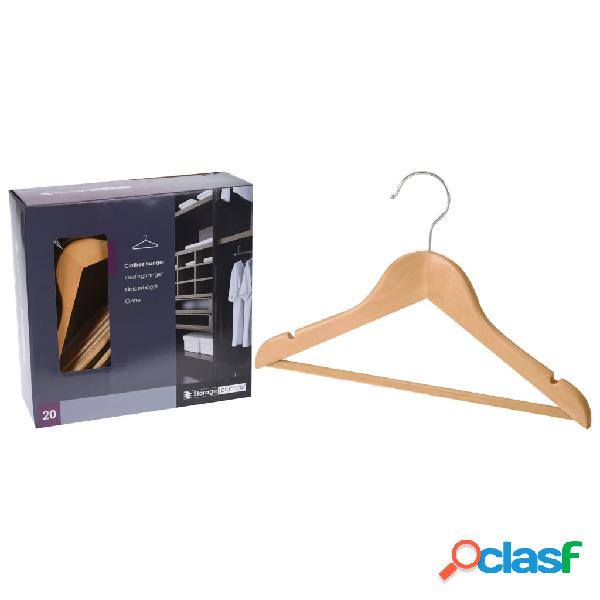 Storage solutions Set de perchas de madera 20 unidades