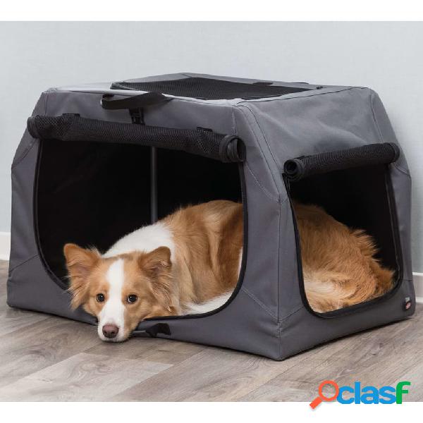 TRIXIE Tansportín para perros Easy Soft gris S/M