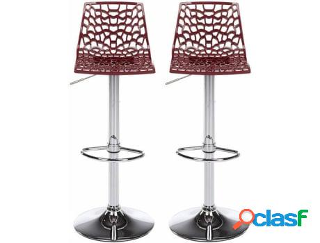 Taburete VENTA-UNICA Clark (Burdeos - Plástico - 104 x 45 x