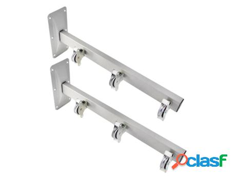 Tendedero de pared 3 poleas metalizado juego