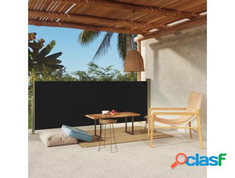 Toldo Lateral Retráctil Para Patio VIDAXL (Negro - 117 x
