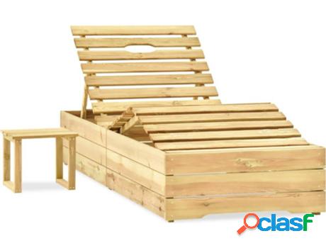 Tumbona VIDAXL 315403 Marrón (Madera - 198 x 90 x 75 cm)