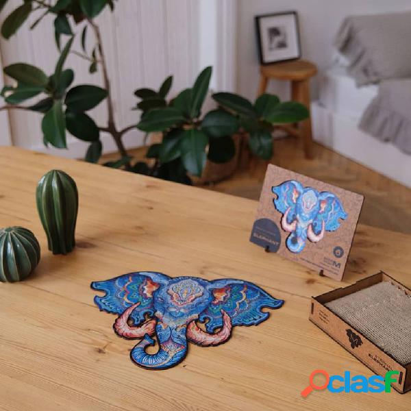 UNIDRAGON Rompecabezas Eternal Elephant 194 piezas madera M