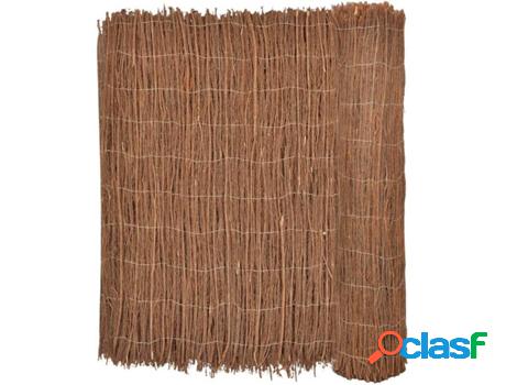 Valla VIDAXL Madera Castaño (400x125 cm)