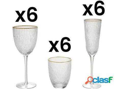 Vasos OZAIA Esma (Transparente - Vidrio - 26xx cm - 18 Un)