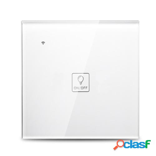 Wi-Fi Smart Wall Touch Interruptor de luz Panel de vidrio