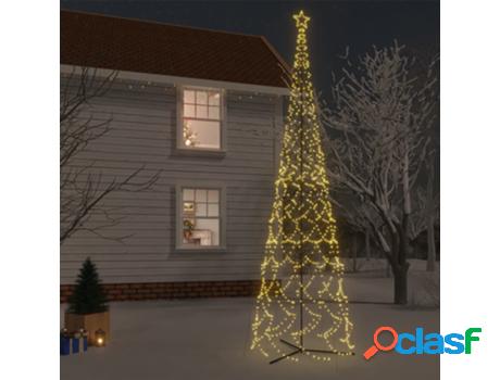 Árbol De Navidad Cónico 3000 Led 230X800 VIDAXL (Blanco -