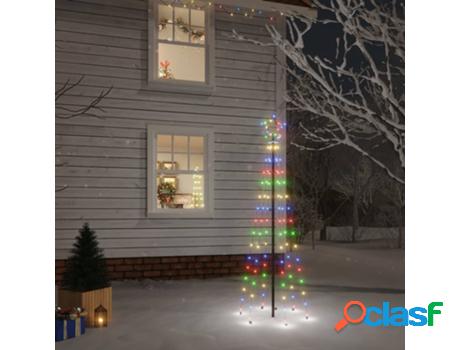Árbol De Navidad Con Pincho Y Luces Led VIDAXL (Multicolor