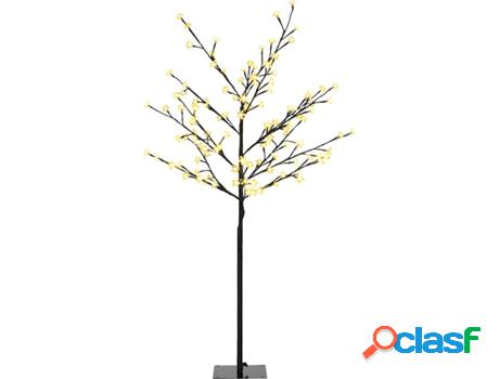 Árbol con Luces HOMCOM 830-549V90BK 17x17x120 cm Negro