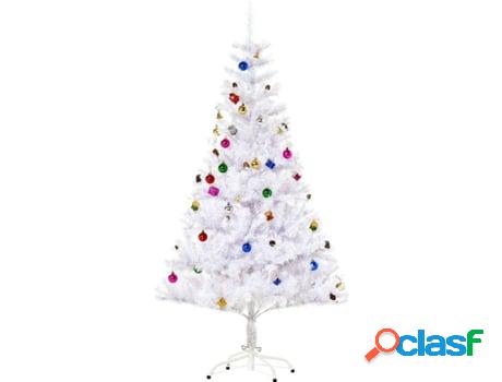 Árbol de Navidad HOMCOM 02-0351 Ø85x150cm Blanco