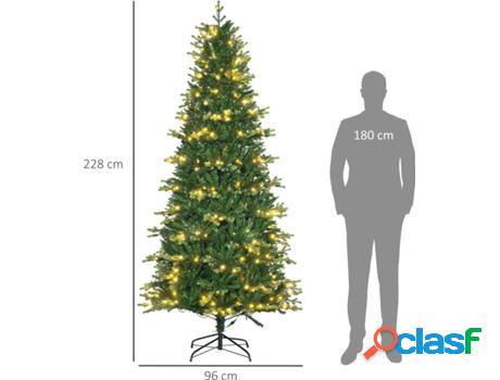 Árbol de Navidad HOMCOM 830-561V90GN 96x96x228 cm Verde