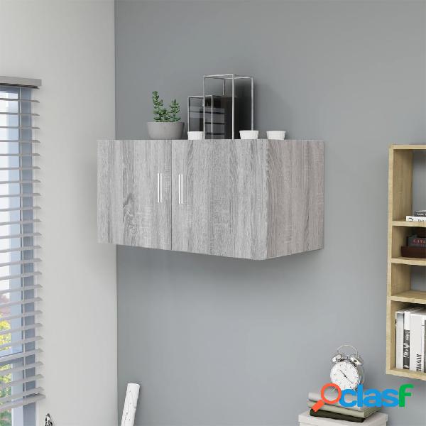 vidaXL Armario de pared madera contrachapada gris Sonoma