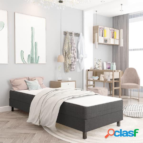 vidaXL Estructura de cama Box Spring tela gris 80x200 cm