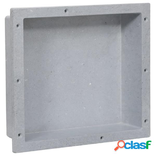 vidaXL Hornacina de ducha gris mate 41x36x10 cm