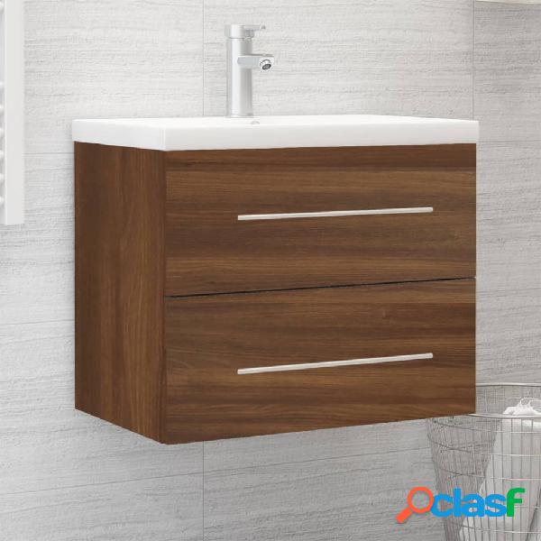 vidaXL Mueble de baño con lavabo madera contrachapada