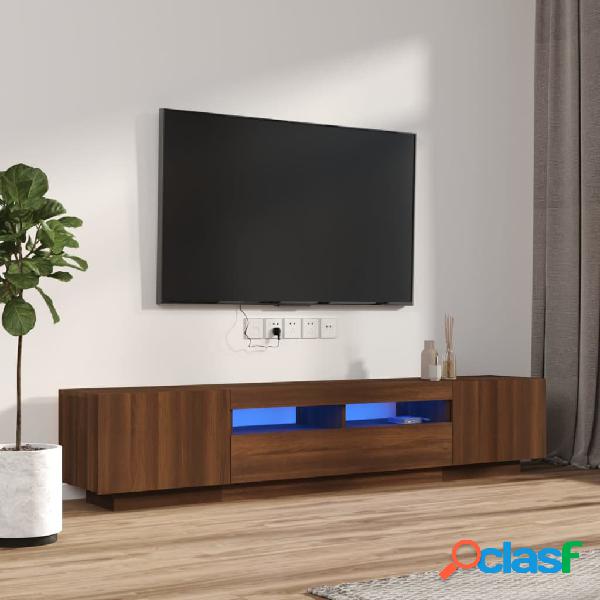 vidaXL Set muebles TV con LED 2 pzas madera contrachapada