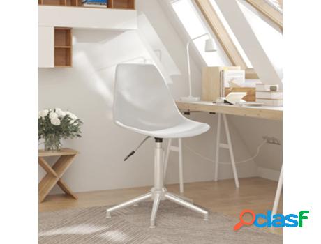 vidaXL Silla de oficina giratoria PP blanco