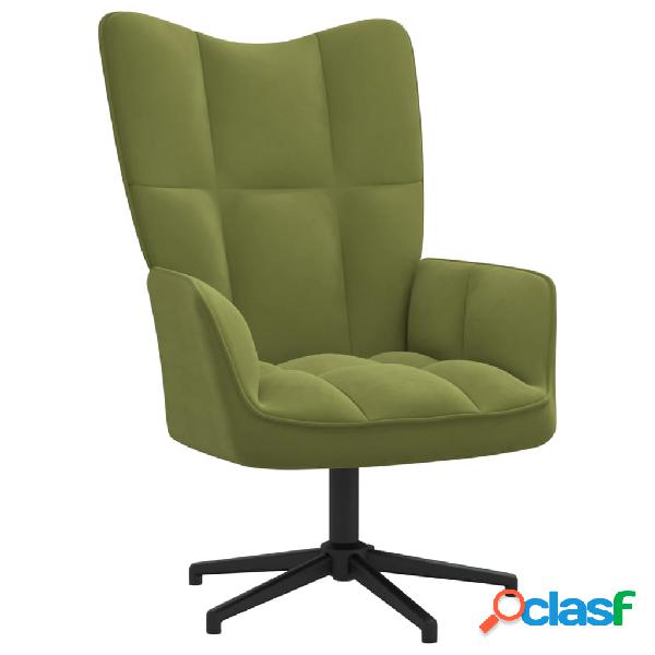 vidaXL Sillón de relax de terciopelo verde claro