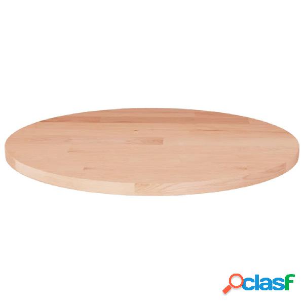 vidaXL Superficie de mesa redonda madera de roble sin tratar