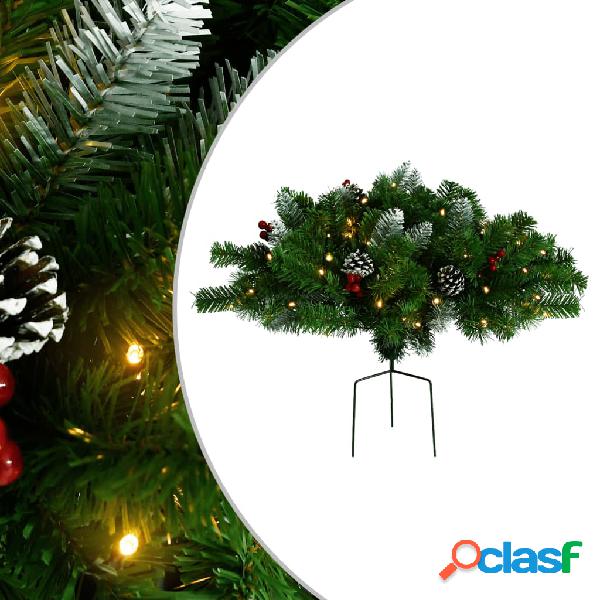 vidaXL Árbol de Navidad de camino artificial con LED verde