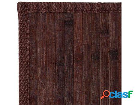 Alfombra De Bambú HOGAR Y MÁS Bambú Marrón Choco (75x175