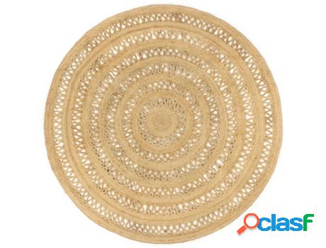 Alfombra VIDAXL (Juta - Marrn - 180 x 180 cm)