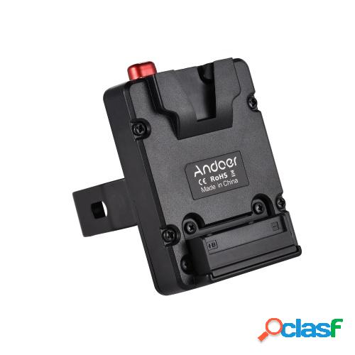 Andoer Mini Nano V-lock Placa adaptadora de fuente de