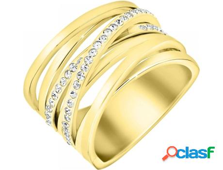 Anillo SC_BOHEME Cristales (Acero - Dorado - 54)