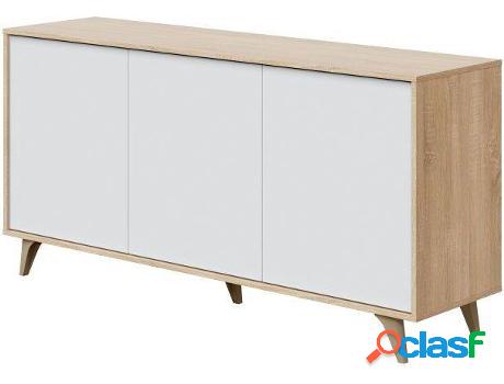 Aparador HABITDESIGN Kikua Plus (Blanco Artik - Roble -