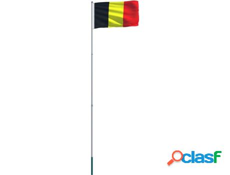 Bandera VIDAXL Bélgica 6m (Multicolor)