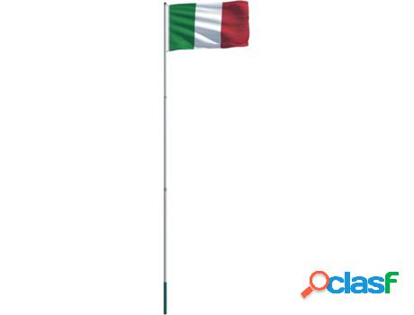 Bandera VIDAXL Italia 6m (Multicolor)