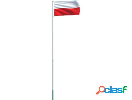 Bandera VIDAXL Polonia 6m (Multicolor)