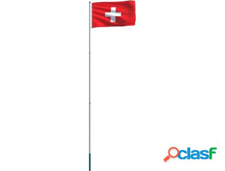 Bandera VIDAXL Suiza 6m (Multicolor)