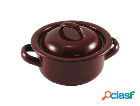 Cacerola esmalte marron 16 cm