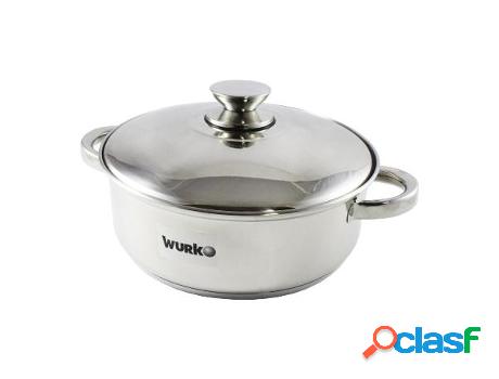 Cacerola inoxidable semiabombada kora 18 cm